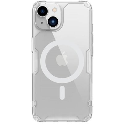 NILLKIN NATURE PRO MAGNETIC műanyag hátlapvédő telefontok (közepesen ütésálló, légpárnás sarok, Magsafe rögzítés), Átlátszó [Apple iPhone 14+ Plus]
