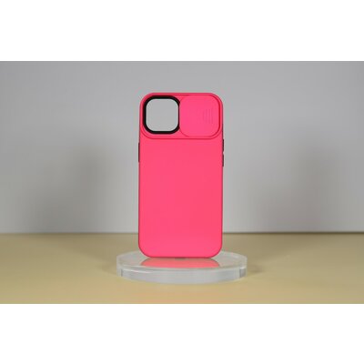 iPhone 14 TPU+PC csúsz. kameravédős tok,Pink