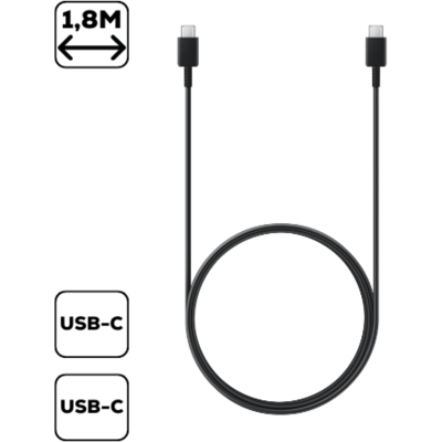 Samsung Type C-to Type C kábel 1.8 m, 5A, Fekete