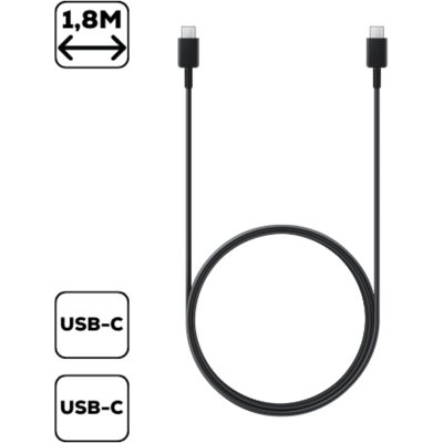 Samsung Type C-to Type C kábel 1.8 m, 3A, Fekete