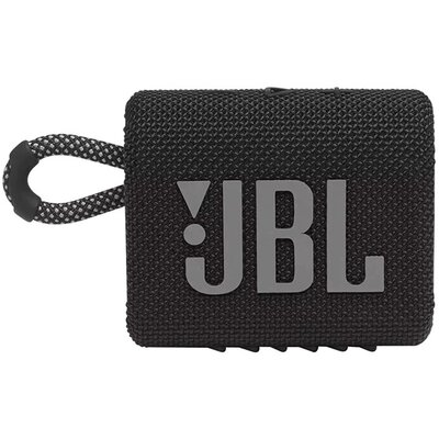 JBL JBLGO3BLK JBL GO3 bluetooth hordozható hangszóró (750 mAh belső akkumulátor, 4.2W teljesítmény, vízálló, porálló) FEKETE