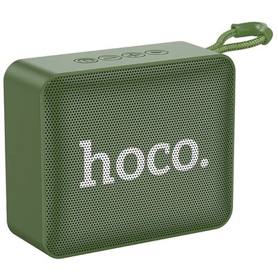 HOCO BS51_GREEN HOCO bluetooth hordozható hangszóró (v5.2, TransFlash kártyaolvasó, 5W teljesítmény, FM rádió) SÖTÉTZÖLD