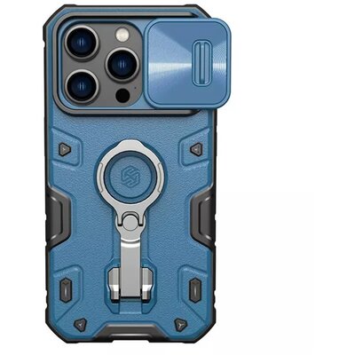 NILLKIN CAMSHIELD ARMOR PRO MAGNETIC defender műanyag telefonvédő (közepesen ütésálló, Magsafe rögzítésű) SÖTÉTKÉK [Apple iPhone 14 Pro]