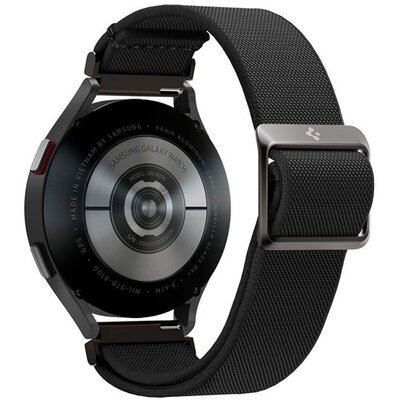 SPIGEN AMP04040 SPIGEN FIT LITE pótszíj (egyedi méret, textil, állítható) FEKETE [Samsung Galaxy Watch 46mm (SM-R800N), Samsung Galaxy Watch 4 40 mm (SM-R860), Samsung Galaxy Watch 4 44 mm (SM-R870)]