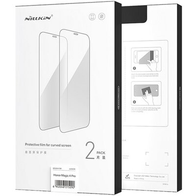 NILLKIN képernyővédő fólia 2db (3D full cover, íves, karcálló, 0.33mm, 9H + felhelyezést segítő keret) FEKETE [Samsung Galaxy S23 Ultra (SM-S918)]