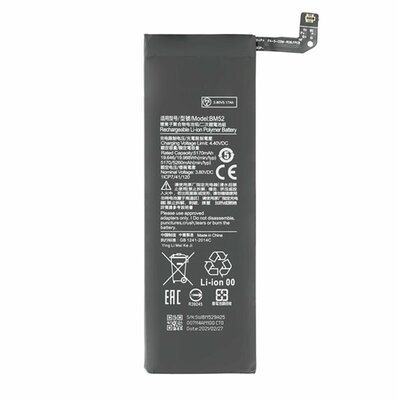 Akkumulátor 5260 mAh LI-ION (belső akkumulátor, beépítése szakértelmet igényel, BM52 kompatibilis) [Xiaomi Mi Note 10, Xiaomi Mi Note 10 Pro, Xiaomi Mi Note 10 Lite]