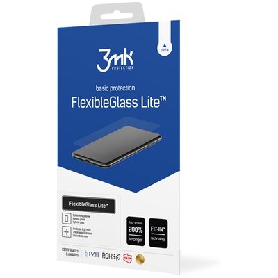 3MK FLEXIBLE GLASS LITE képernyővédő üveg (2.5D, flexibilis, lekerekített szél, ultravékony, 0.1mm, 6H) ÁTLÁTSZÓ [Realme Pad]