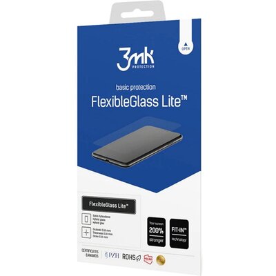 3MK FLEXIBLE GLASS LITE képernyővédő üveg (2.5D, flexibilis, lekerekített szél, ultravékony, 0.1mm, 6H) ÁTLÁTSZÓ [Realme GT Neo 3T]