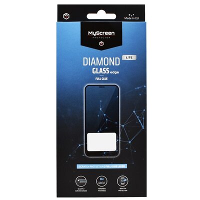 MYSCREEN MD7273 DGLFG MYSCREEN DIAMOND GLASS LITE EDGE képernyővédő üveg (2.5D full glue, íves, karcálló, 0.33 mm, 9H) FEKETE [T Phone 5G]