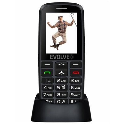 EVOLVEO SGM EP-550-EGB MOBILTELEFON készülék EVOLVEO EP-550 Easy Phone (Black) Nagy gomb és kijelző, vészhívó gomb! [Evolveo EP-550 Easy Phone]