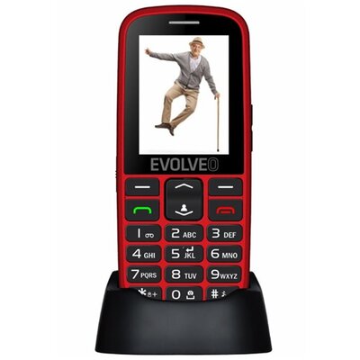 EVOLVEO SGM EP-550-EGR MOBILTELEFON készülék EVOLVEO EP-550 Easy Phone (Red) Nagy gomb és kijelző, vészhívó gomb! [Evolveo EP-550 Easy Phone]