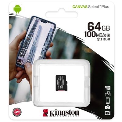 KINGSTON SDCS2/64GBSP KINGSTON MEMÓRIAKÁRTYA TransFlash 64GB (microSDXC Canvas Select Plus - Class 10, UHS-1, A1) [Samsung Galaxy Tab S6 Lite 10.4 WIFI (SM-P613) 2022]