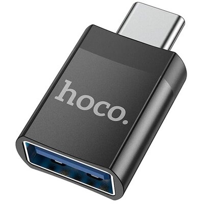 HOCO UA17_USB_TYPEC HOCO UA17 adapter (USB - Type-C aljzat, OTG, adatátvitel és töltés) FEKETE