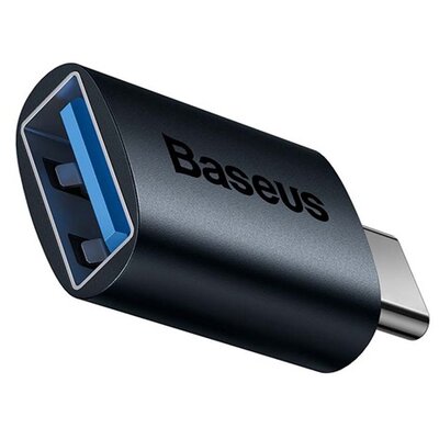 BASEUS ZJJQ000003 BASEUS INGENUITY adapter (USB aljzat - Type-C, OTG) SÖTÉTKÉK