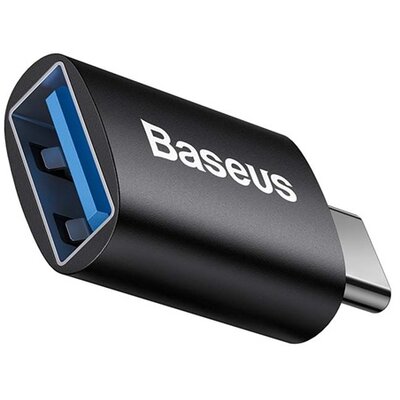 BASEUS ZJJQ000001 BASEUS INGENUITY adapter (USB aljzat - Type-C, USB / pendrive csatlakoztatás, OTG) FEKETE