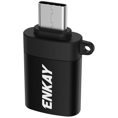 ENKAY ENK-AT101 ENKAY adapter (USB aljzat - Type-C, OTG, adatátvitel) FEKETE