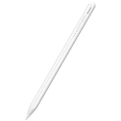 BASEUS SXBC000202 BASEUS SMOOTH WRITING érintőképernyő ceruza (aktív, kapacitív, LED jelzés + póthegy) FEHÉR Apple Pencil kompatibilis