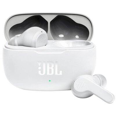 JBL JBLW200TWSWHT JBL WAVE 200 bluetooth fülhallgató SZTEREO (v5.0, TWS, cseppálló, mélyhang kiemelés + töltőtok) FEHÉR