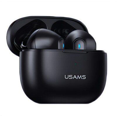 USAMS BHUNX01 USAMS NX01 bluetooth fülhallgató SZTEREO (v5.2, TWS, mikrofon, aktív zajszűrő + töltőtok) FEKETE
