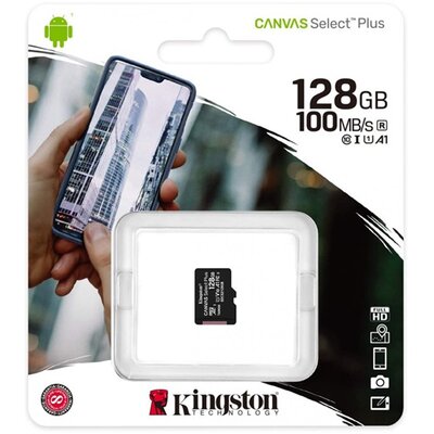 KINGSTON SDCS2/128GBSP KINGSTON MEMÓRIAKÁRTYA TransFlash 128GB (microSDXC Canvas Select Plus - Class 10, UHS-1, A1)