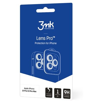 3MK LENS PRO kameravédő üveg (2.5D lekerekített szél, karcálló, 9H, felhelyezést segítő keret) FEKETE [Samsung Galaxy S23 Ultra (SM-S918)]
