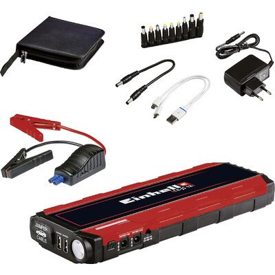 Einhell Gyorsindító rendszer CE-JS 18 1091531 Indulási segédáram=300 A 2 db USB-s dugalj, Töltési állapot kijelzés