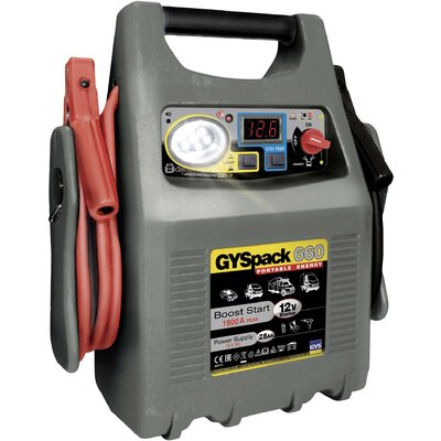 GYS Gyorsindító rendszer Gyspack 660 027862 Indulási segédáram=640 A Munkalámpa, Feszültségátalakító 230 V, Póluscssere elleni- és elektronika védelem