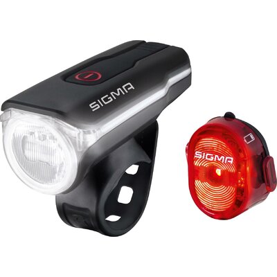 Sigma AURA 60 / Nugget Set Kerékpár fényszóró LED Akkuról üzemeltetett Fekete