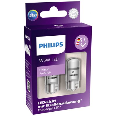 Philips 11961HU60X2 LED-es fényforrás Ultinon Pro6000 W5W 12 V
