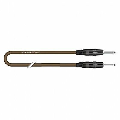 Sommer Cable SXRJ-0300 Műszerek Csatlakozókábel [1x Jack dugó, 6,3 mm-es (mono) - 1x Jack dugó, 6,3 mm-es (mono)] 3.00 m Barna