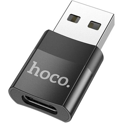 HOCO UA17_TYPEC_USB HOCO UA17 adapter (Type-C aljzat - USB, OTG, adatátvitel és töltés) FEKETE [Motorola Moto G73]