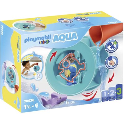 Playmobil® 123 AQUA Vízi örvénykerék bébi cápával 70636