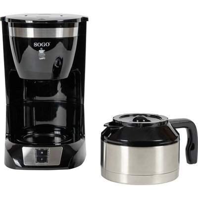 SOGO Human Technology Drip Inox 10 Kávéfőző Fekete Kapacitás, csésze=10 Üveg kanna, Melegentartás