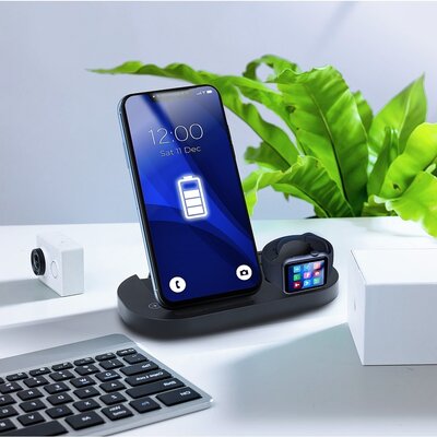 Wireless charger Qi 3in1 15W GY-Z6S black