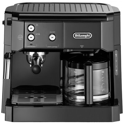 DeLonghi BCO 411.B Eszpresszó kávéfőző Fekete Kapacitás, csésze=10 Üveg kanna, Filteres kávé funkcióval