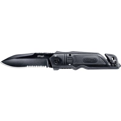 Walther 5.0728 Emergency Rescue Knife Knife ERK Mentő kés Üvegtörő, Biztonsági öv vágó (H x Sz x Ma) 118 x 40 x 20 mm