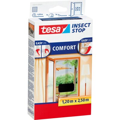 Szúnyoghálók ajtókra, rovarriasztók, rovarfogók, (H x Szé) 2,2 x 1,3 m, tesa® Comfort
