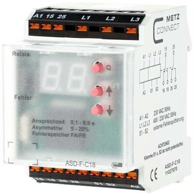 Felügyeleti relé 230 V/AC (max) 2 váltó Metz Connect 11027070 1 db