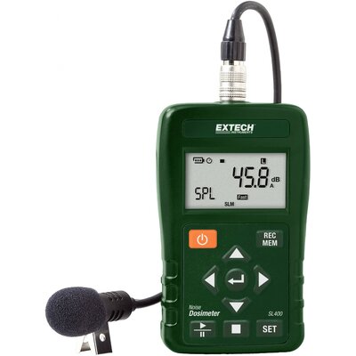 Extech SL400 Zajszintmérő Kalibrált (ISO) Adatgyűjtő 30 - 143 dB 20 Hz - 8 kHz
