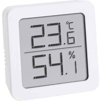 Hőmérséklet- és légnedvesség mérő, fehér, TFA Dostmann