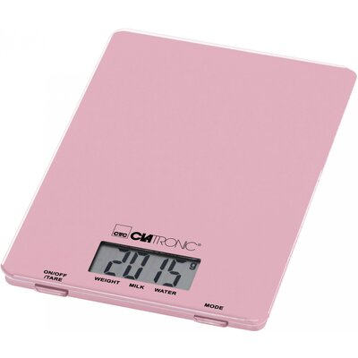 Clatronic KW 3626 LCD Konyhai mérleg digitális Mérési tartomány (max.)=5 kg Rózsaszín