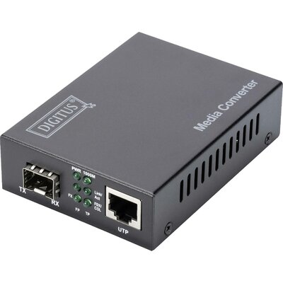 Digitus DN-82211 1 SFP, GBIC, LAN, LAN 10/100/1000 MBit/s, SFP Média konverter 1 / 10 GBit/s