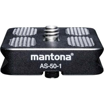 Mantona mantona AS-50-1 Schnellwechselplatte Gyorsan cserélhető alaplap Külső menet=1/4