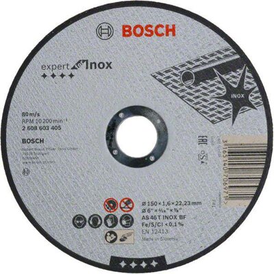 Bosch Accessories 2608603405 2608603405 Vágótárcsa, egyenes 150 mm 1 db Acél