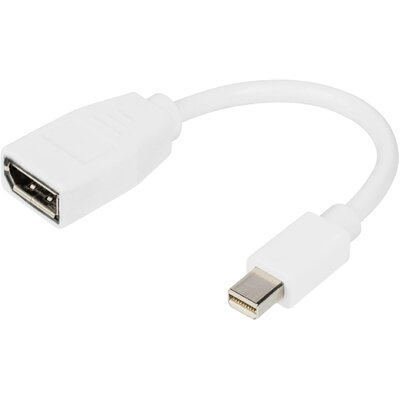 Digitus Átalakító DisplayPort dugó, Mini DisplayPort dugó 0.15 m Fehér DB-340405-001-W DisplayPort kábel