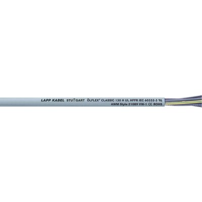 LAPP ÖLFLEX® CLASSIC 130 H Vezérlő vezeték 4 x 0.50 mm² Szürke 1123004-500 500 m
