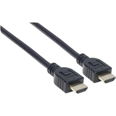 Manhattan HDMI Csatlakozókábel HDMI-A dugó, HDMI-A dugó 10.00 m Fekete 353977 UL minősített, Ultra HD (4k) HDMI HDMI kábel