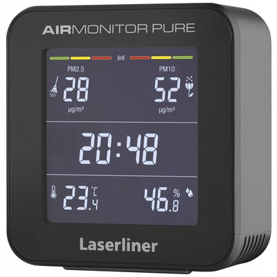 Laserliner AirMonitor PURE Finom por mérőkészülék Finom por, Hőmérséklet, Légnedvesség Hőmérsékletmérő funkcióval
