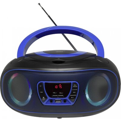 Denver TCL-212BT CD-s rádió URH AUX, CD, USB, Bluetooth® Hangulatfény Kék