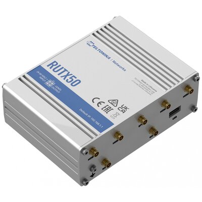 Teltonika RUTX50 Router Beépített modem: LTE, UMTS 2.4 GHz, 5 GHz